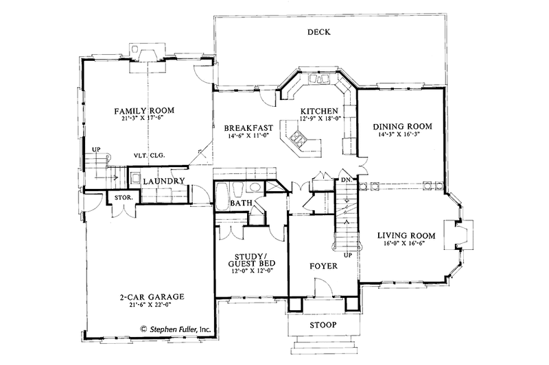 Dream House Plan - Floor Plan - Main Floor for Traditional House Plan #429-75 - 4 bed, 3 bath