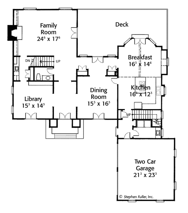 House Blueprint - European Floor Plan - Main Floor Plan #429-150