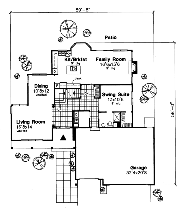 House Plan Design - Country Floor Plan - Main Floor Plan #320-619