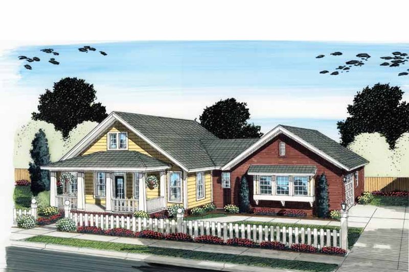 Dream House Plan - Exterior - Front Elevation 3 for Traditional House Plan #513-2124 - 3 bed, 2 bath
