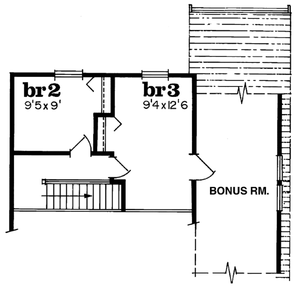 Architectural House Design - Country Floor Plan - Upper Floor Plan #47-917