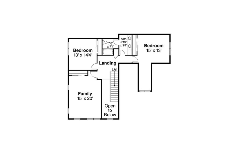 Dream House Plan - Floor Plan - Upper Floor for Traditional House Plan #124-1121 - 3 bed, 2.5 bath