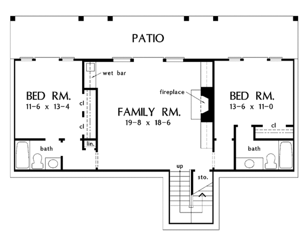 Dream House Plan - Country Floor Plan - Lower Floor Plan #929-818