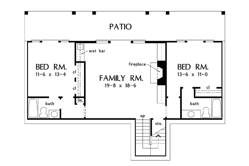 Home Plan - Floor Plan - Lower Floor for Country House Plan #929-818 - 4 bed, 4 bath