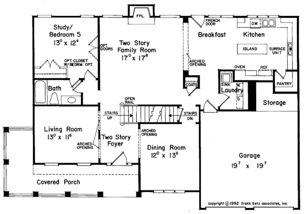 Architectural House Design - Country Floor Plan - Main Floor Plan #927-80