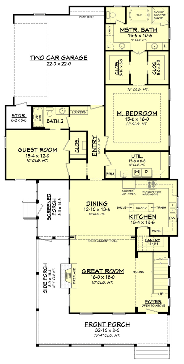 Farmhouse Floor Plan - Main Floor Plan #1067-5