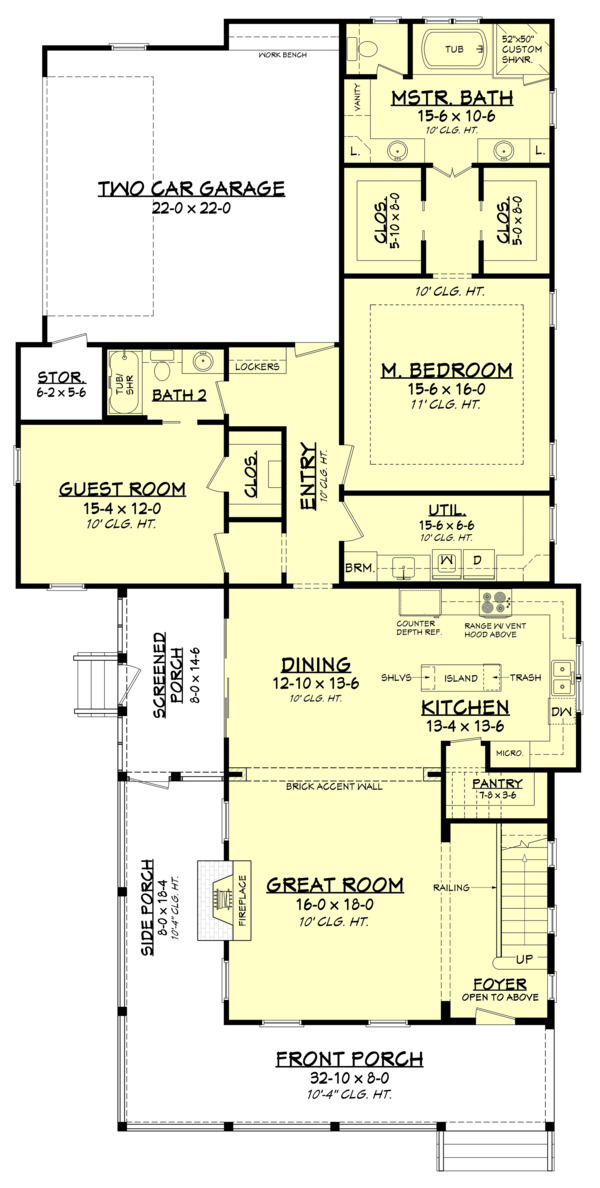Home Plan - Farmhouse Floor Plan - Main Floor Plan #1067-5
