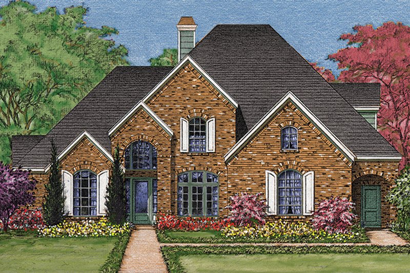 Dream House Plan - European Exterior - Front Elevation Plan #1021-10