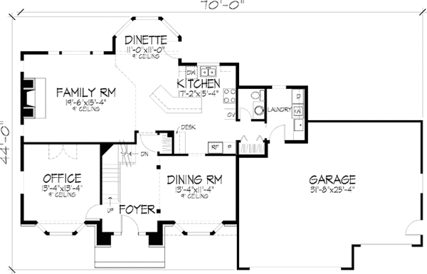 House Design - Traditional Floor Plan - Main Floor Plan #51-921