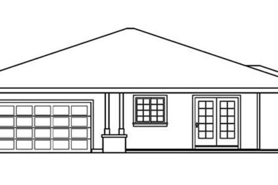 Exterior - Other Elevation for Prairie House Plan #124-519 - 3 bed, 2 bath