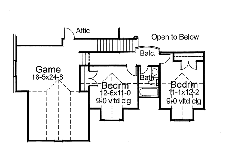 Home Plan - Floor Plan - Upper Floor for Country House Plan #120-200 - 3 bed, 2.5 bath