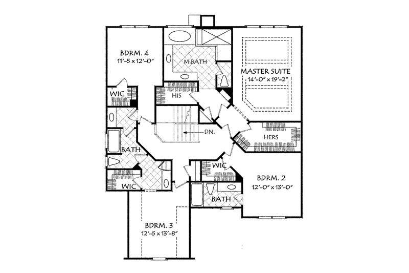Home Plan - Floor Plan - Upper Floor for Country House Plan #927-519 - 5 bed, 4.5 bath
