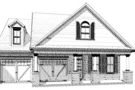 Exterior - Front Elevation for Craftsman House Plan #63-276 - 3 bed, 2 bath