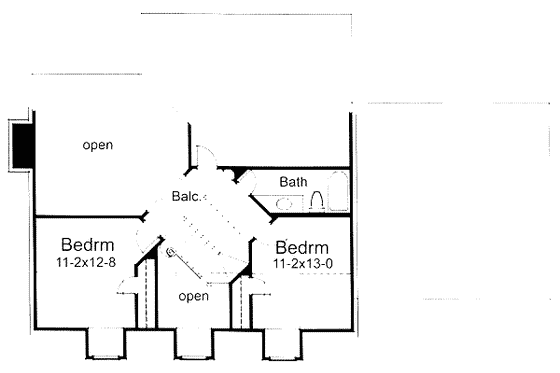 Floor Plan - Upper Floor for Craftsman House Plan #120-156 - 3 bed, 3 bath