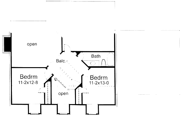 Craftsman Floor Plan - Upper Floor Plan #120-156