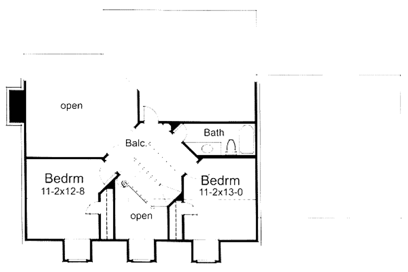 Architectural House Design - Floor Plan - Upper Floor for Craftsman House Plan #120-156 - 3 bed, 3 bath