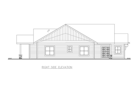 Exterior - Other Elevation 1 for Craftsman House Plan #117-1012 - 2 bed, 2.5 bath