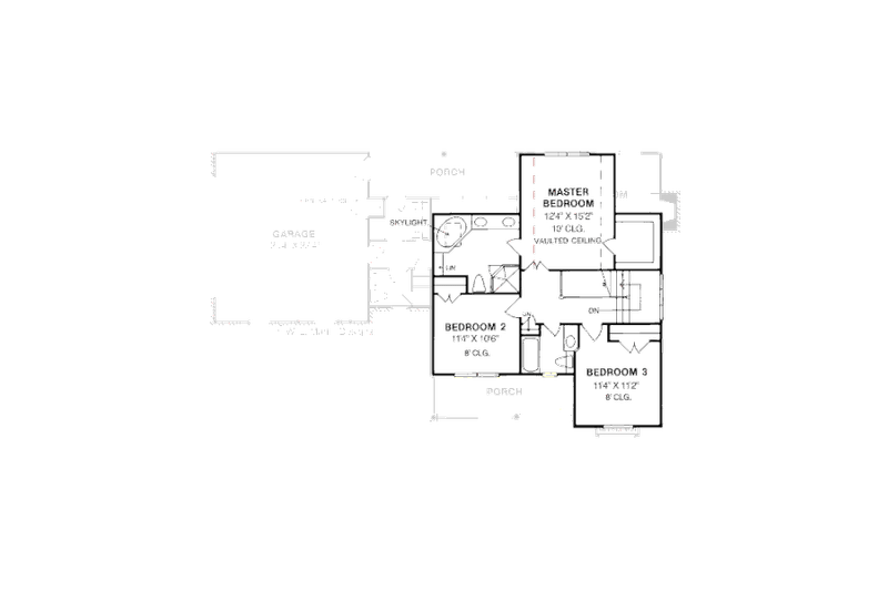 Home Plan - Floor Plan - Upper Floor for Traditional House Plan #20-308 - 3 bed, 2.5 bath