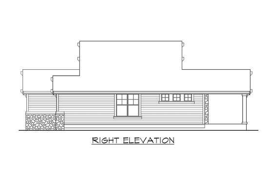 Exterior - Other Elevation 3 for Craftsman House Plan #132-196 - 2 bed, 2 bath