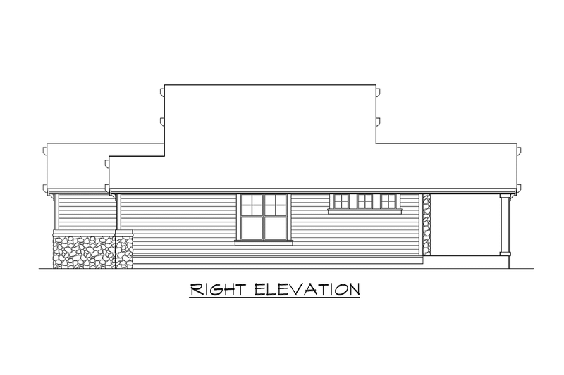 Architectural House Design - Exterior - Other Elevation 3 for Craftsman House Plan #132-196 - 2 bed, 2 bath