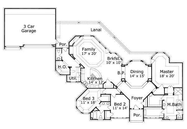 European Floor Plan - Main Floor Plan #411-257