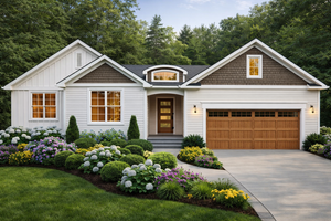 Ranch Exterior - Front Elevation Plan #1111-3