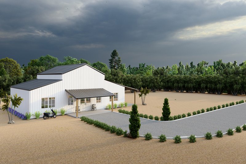 Dream House Plan - Exterior - Other Elevation 9 for Barndominium House Plan #1107-16 - 2 bed, 2 bath