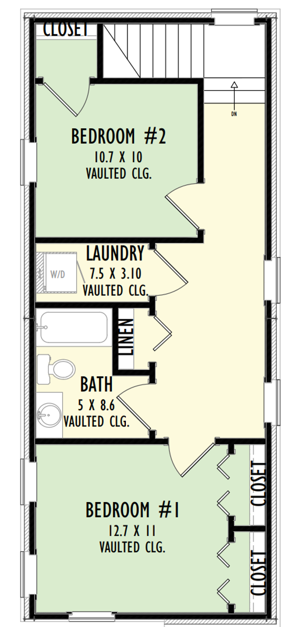 Contemporary Floor Plan - Upper Floor Plan #1092-10