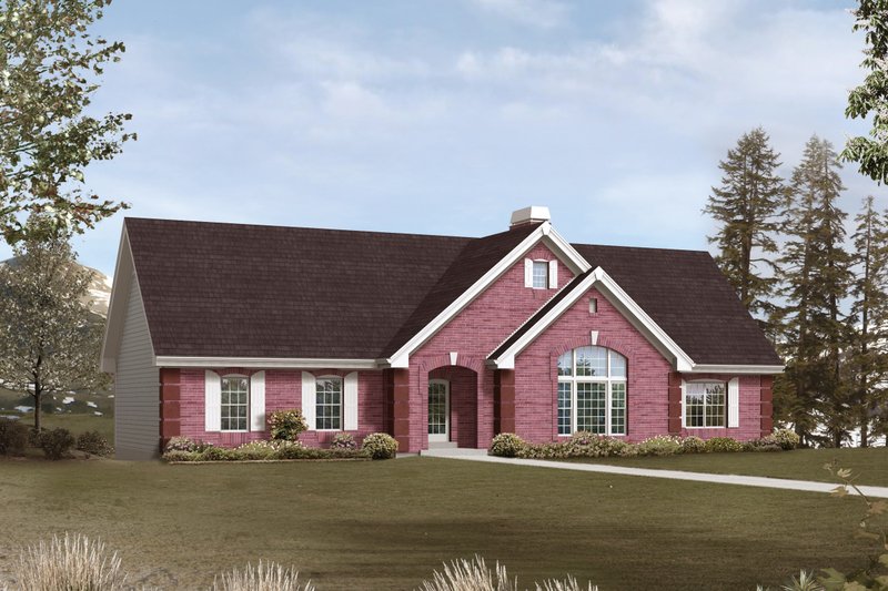 Home Plan - 2400 square foot 3 bedroom garage under house plan