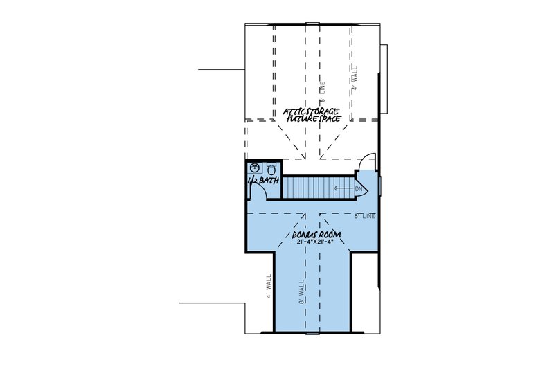 House Blueprint - Floor Plan - Upper Floor for Farmhouse House Plan #923-183 - 3 bed, 2.5 bath
