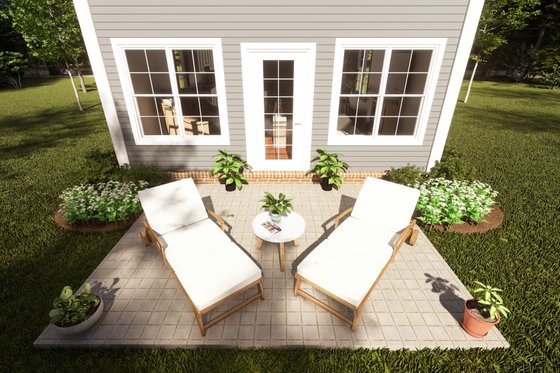 Exterior - Other Elevation 2 for Cottage House Plan #513-2220 - 3 bed, 2.5 bath