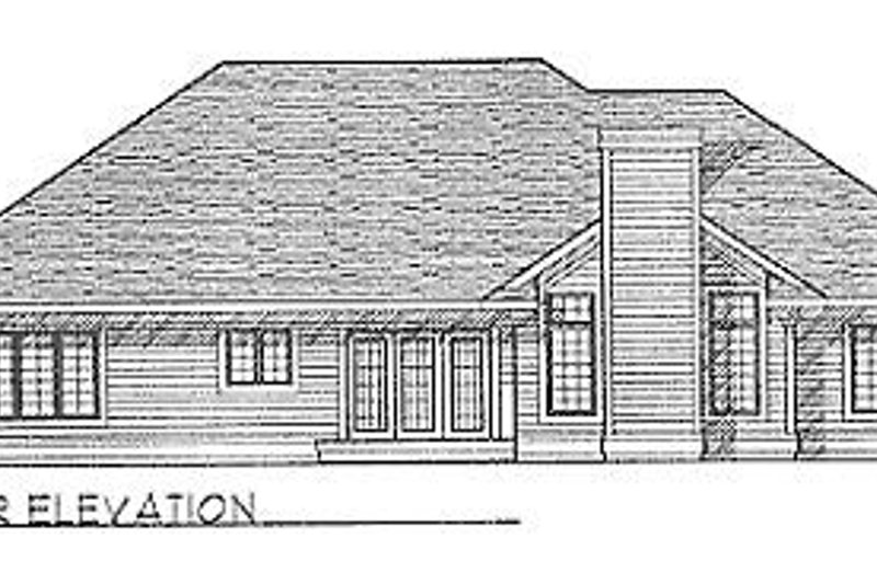 House Blueprint - Exterior - Rear Elevation for Traditional House Plan #70-280 - 3 bed, 2 bath