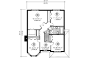European Style House Plan - 4 Beds 1.5 Baths 2168 Sq/Ft Plan #25-2169 