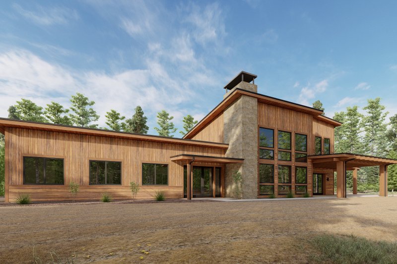 House Design - Exterior - Other Elevation 1 for Modern House Plan #1092-59 - 3 bed, 3.5 bath