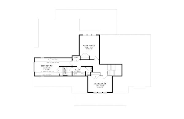 Farmhouse Floor Plan - Upper Floor Plan #1086-9
