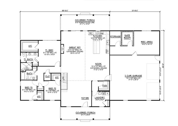 Dream House Plan - Country Floor Plan - Main Floor Plan #1064-234