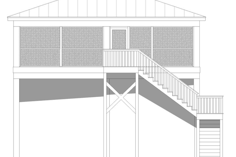 House Blueprint - Exterior - Rear Elevation for Modern House Plan #932-697, 0 bath