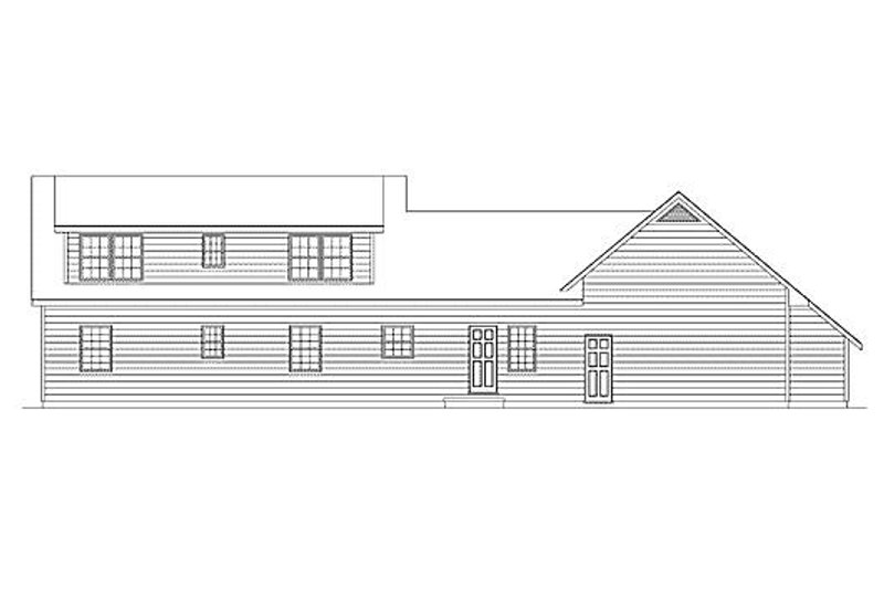 Architectural House Design - Exterior - Rear Elevation for Country House Plan #57-520 - 4 bed, 2 bath