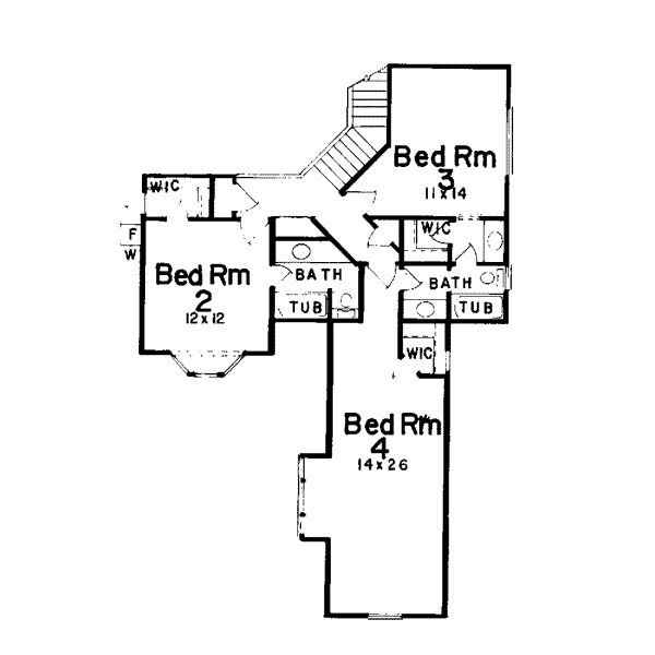 Home Plan - European Floor Plan - Upper Floor Plan #52-136