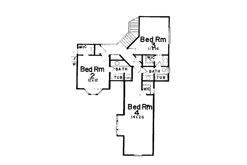 Dream House Plan - Floor Plan - Upper Floor for European House Plan #52-136 - 4 bed, 3.5 bath