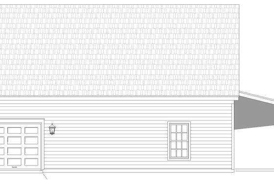 Exterior - Rear Elevation for Country House Plan #932-374, 0 bath