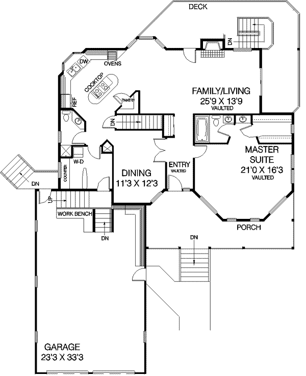 Architectural House Design - Country Floor Plan - Main Floor Plan #60-405