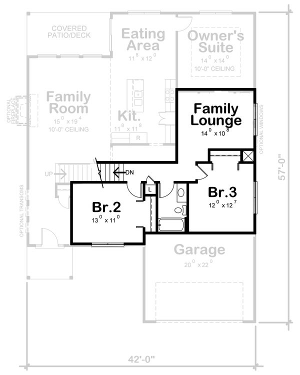 House Blueprint - Traditional Floor Plan - Other Floor Plan #20-2396