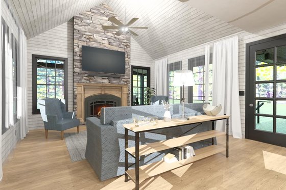 Photo 18 for Cabin House Plan #1109-10 - 1 bed, 1 bath