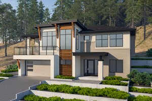 Home Plan - Contemporary Exterior - Front Elevation Plan #1100-26