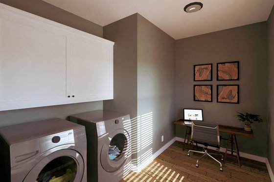 Interior - Laundry for Farmhouse House Plan #44-277 - 3 bed, 2 bath