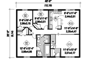 Country Style House Plan - 3 Beds 1 Baths 1200 Sq/Ft Plan #25-4814 
