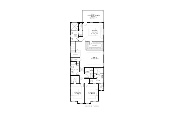 Farmhouse Floor Plan - Upper Floor Plan #1085-5