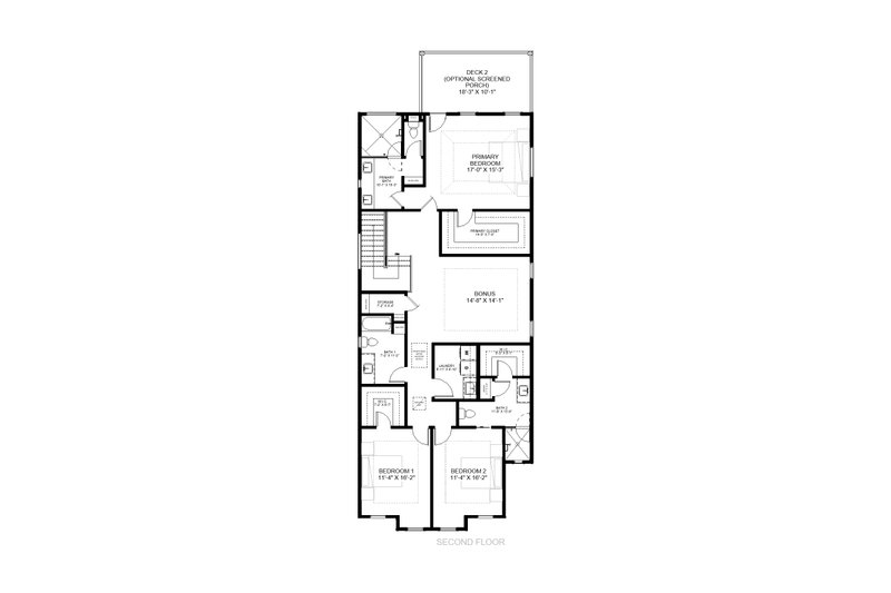 Dream House Plan - Floor Plan - Upper Floor for Farmhouse House Plan #1085-5 - 3 bed, 3.5 bath