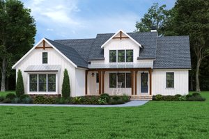 Ranch Exterior - Front Elevation Plan #927-1018